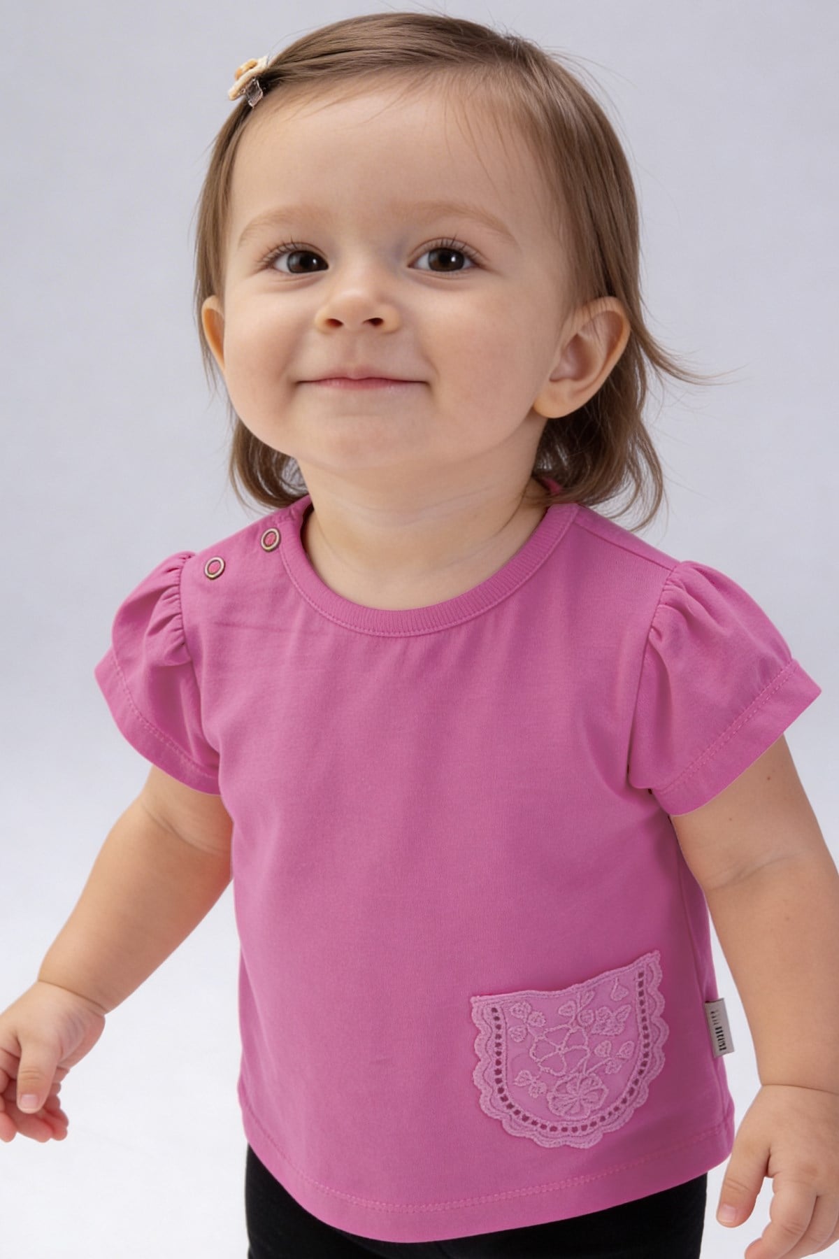 Tuffy Fată Bebeluș Tricou-1616 - Ecru