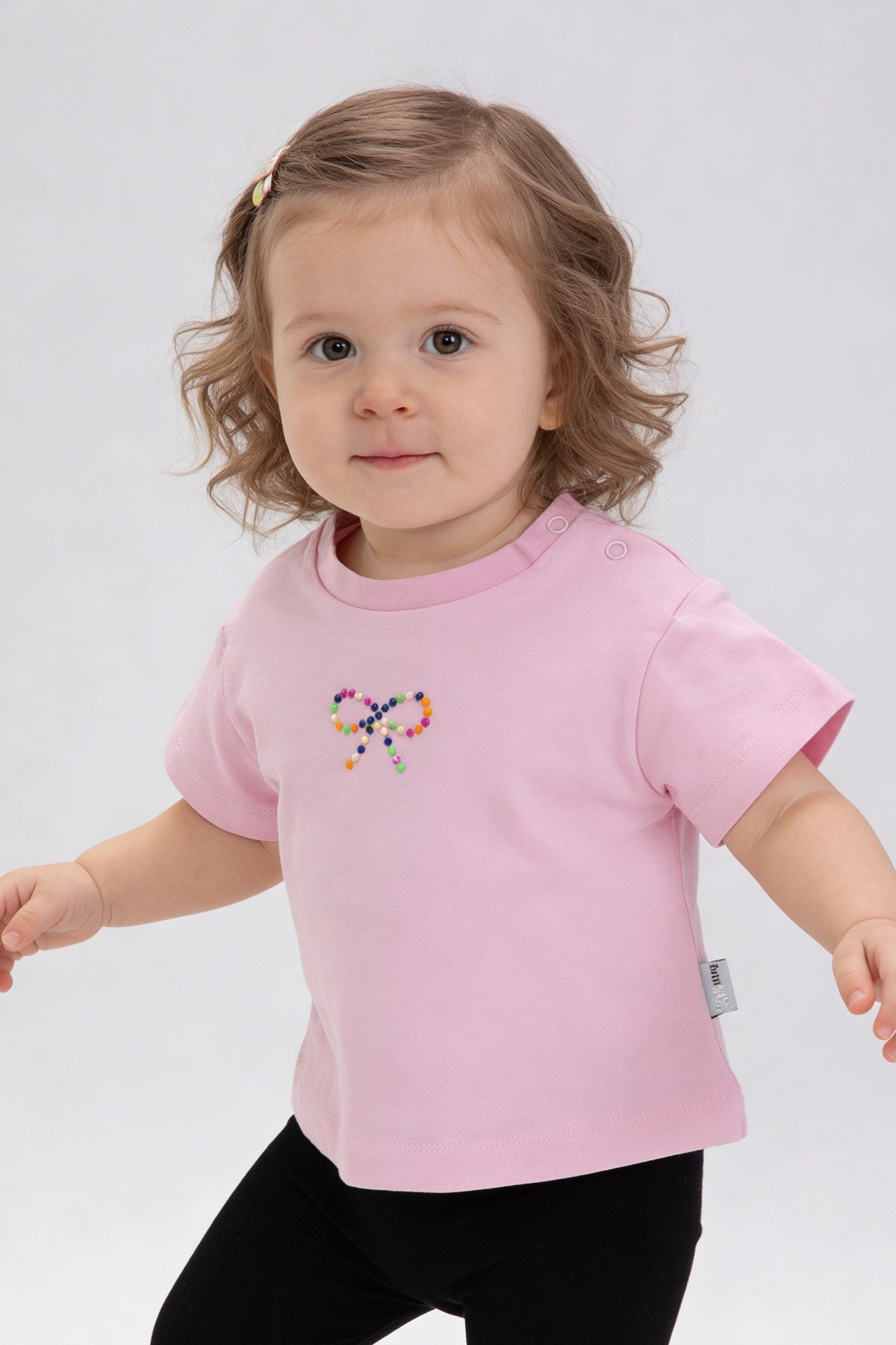 Tuffy Fată Bebeluș Tricou-1626 - Roz Deschis