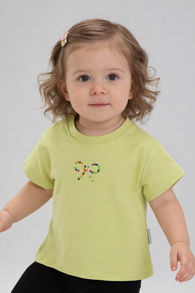 Tuffy Fată Bebeluș Tricou-1626 - Ecru