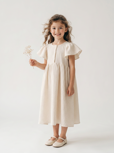 Tuffy Rochie Fete Tesatura Bubble-4136 - Ecru