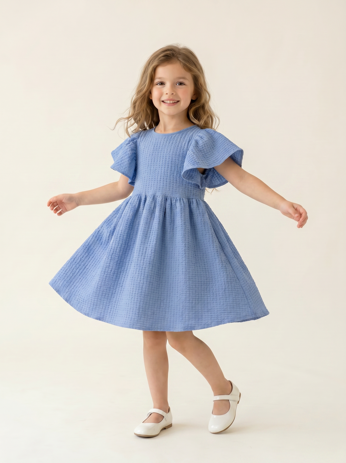 Tuffy Rochie Fete Tesatura Bubble-4136 - Ecru