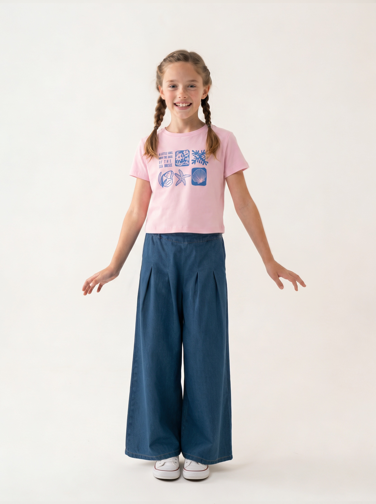 Tuffy Kız Çocuk İkili Pantolonlu Takım-4086 - Açık Pembe