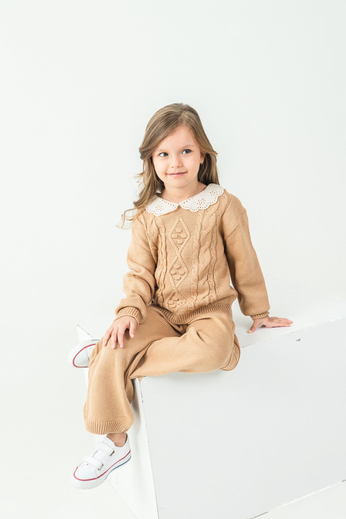 Set de tricot Tuffy pentru fete-02705 - Roz
