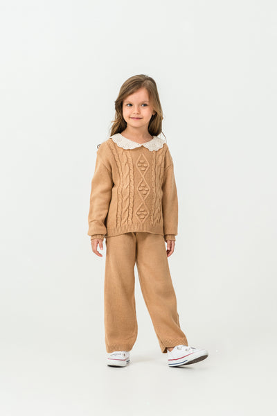 Set de tricot Tuffy pentru fete-02705 - Roz