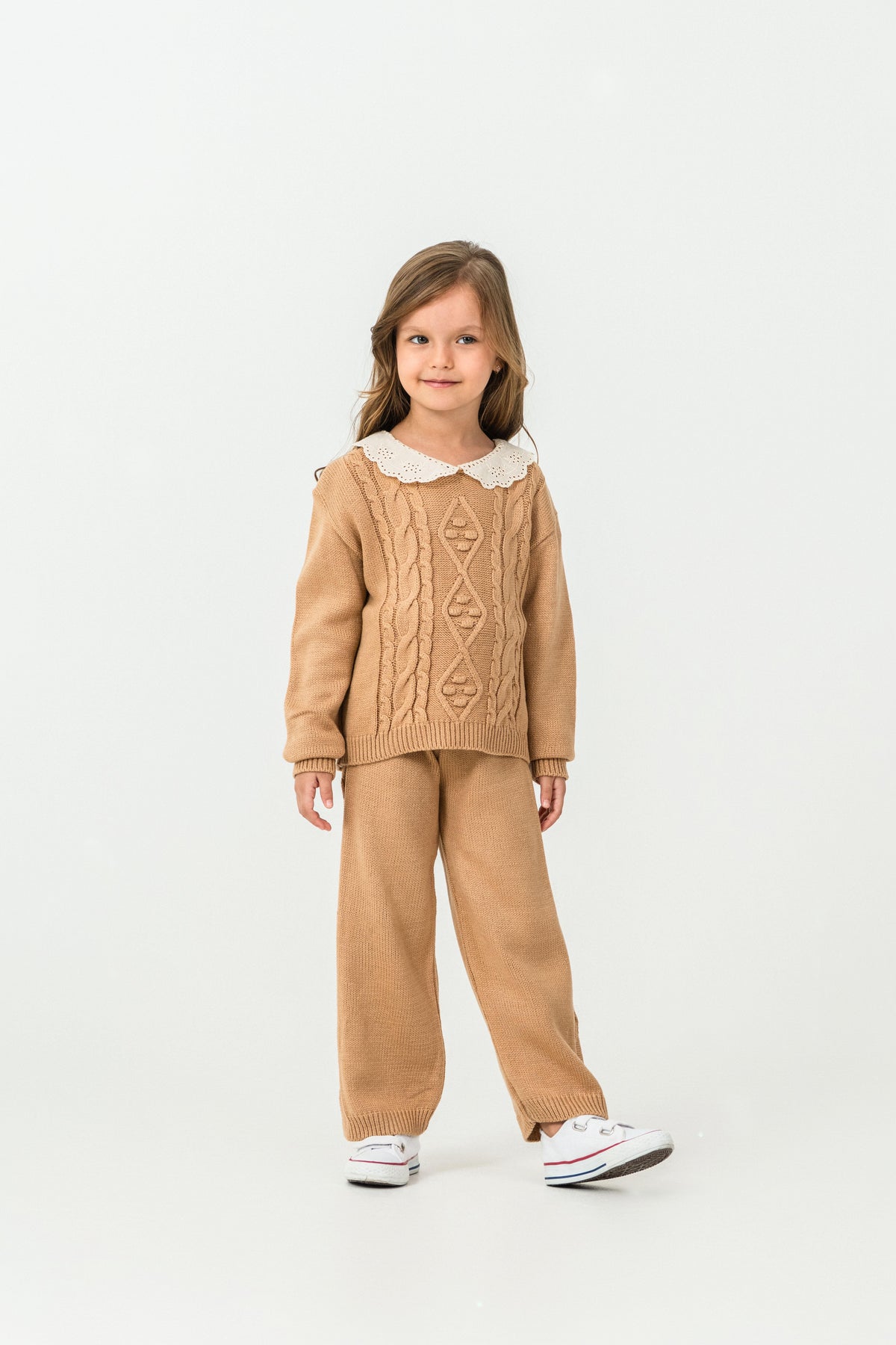 Set de tricot Tuffy pentru fete-02705 - Roz