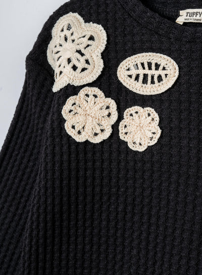 Tuffy Set Copilă Tricot Jacquard-03235 - Negru