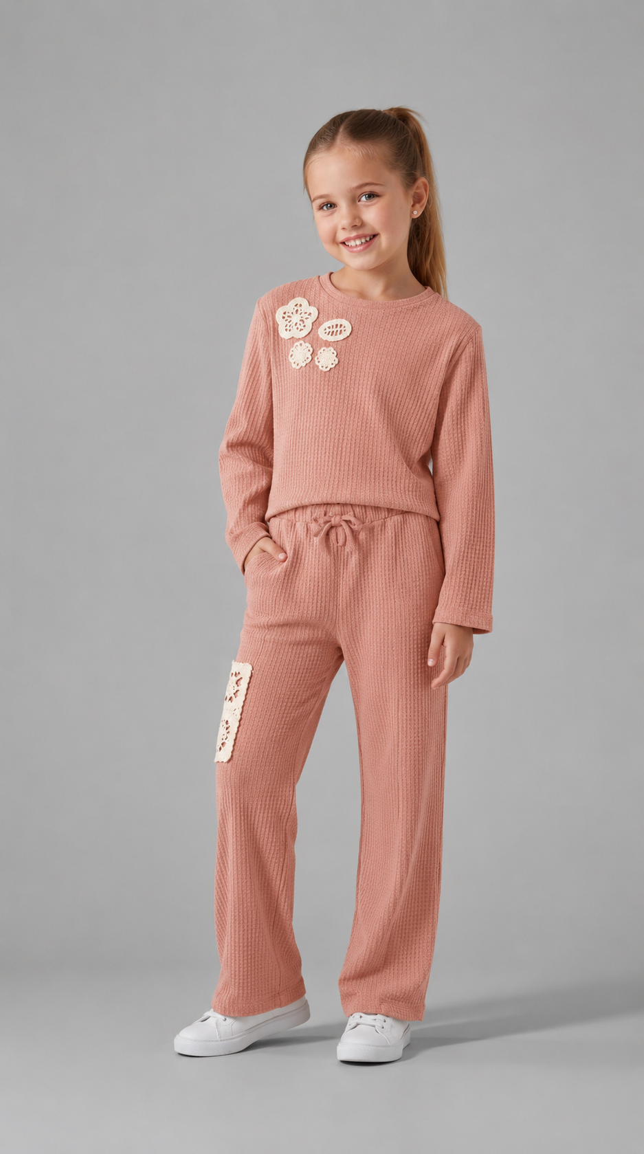 Tuffy Set Copilă Tricot Jacquard-03235 - Negru