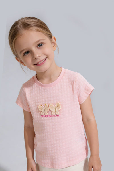 Tuffy Kız Çocuk Jakarlı Örme T-Shirt-2016 - Açık Sarı