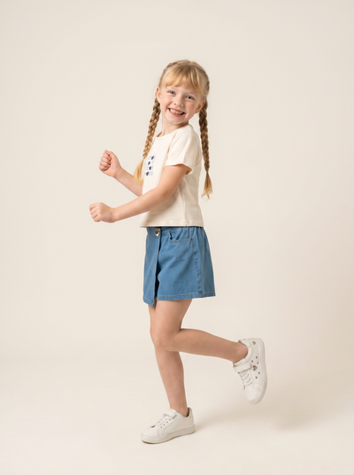 Tuffy Set Dublu Fete Supreme cu Lycra si Pantaloni Scurti-4366 - Ecru