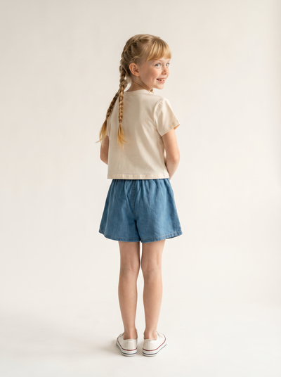 Tuffy Set Dublu Fete Supreme cu Lycra si Pantaloni Scurti-4366 - Ecru