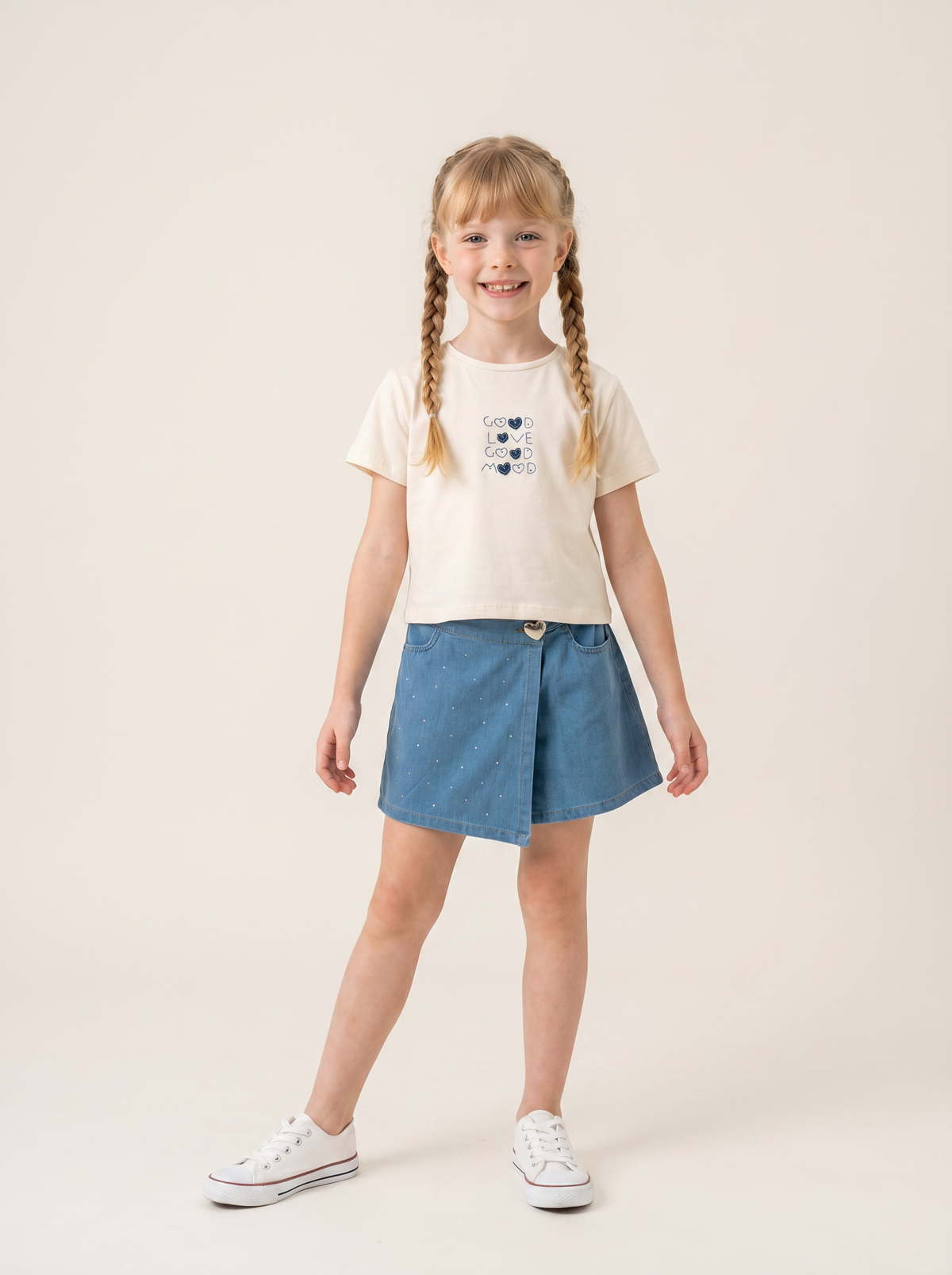 Tuffy Set Dublu Fete Supreme cu Lycra si Pantaloni Scurti-4366 - Ecru