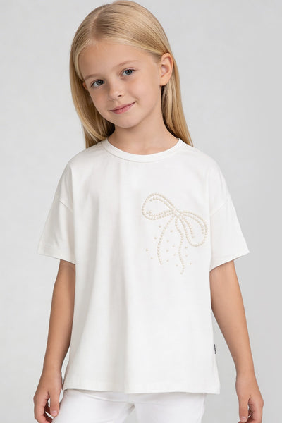 Tuffy Kız Çocuk Likralı Süprem T-Shirt-2436 - Lacivert
