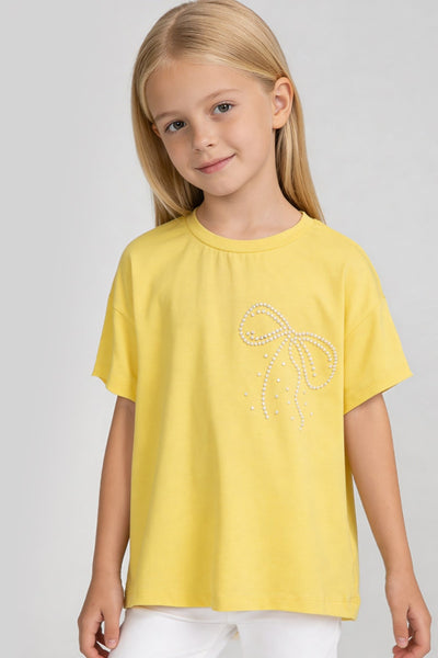 Tuffy Tricou Fete Pique Elastic-2436 - Roz Deschis