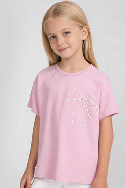 Tuffy Kız Çocuk Likralı Süprem T-Shirt-2436 - Lacivert