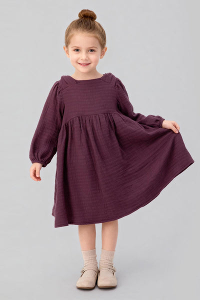 Tuffy Rochie Muslin pentru Fată-02865 - Măsliniu