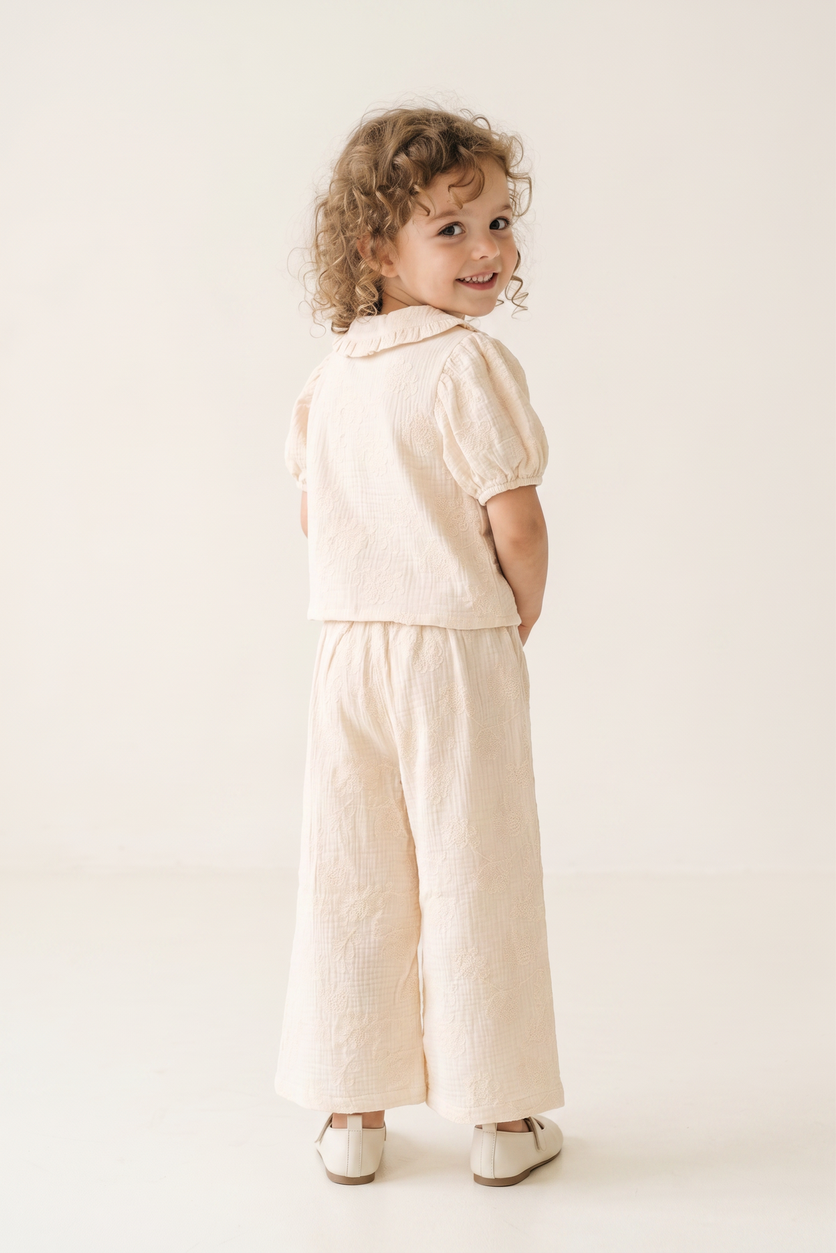 Tuffy Compleu Fete Muslin Brodat-3706 - Bej