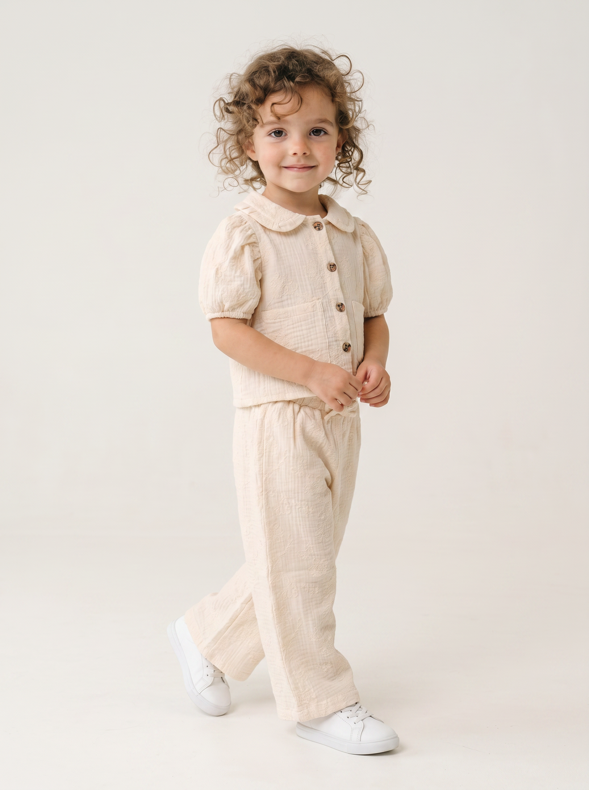 Tuffy Compleu Fete Muslin Brodat-3706 - Bej