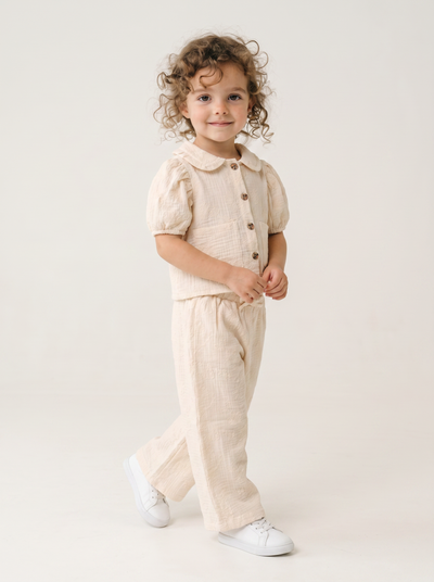 Tuffy Compleu Fete Muslin Brodat-3706 - Bej