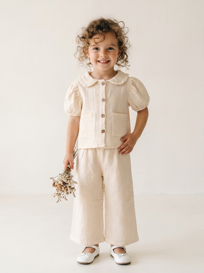 Tuffy Compleu Fete Muslin Brodat-3706 - Bej
