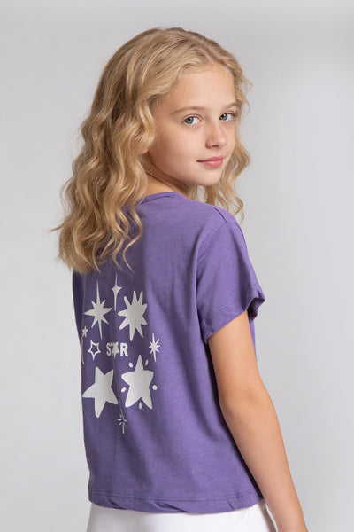 Tuffy Tricou Fete Tema Stele-2466 - Roz Praf