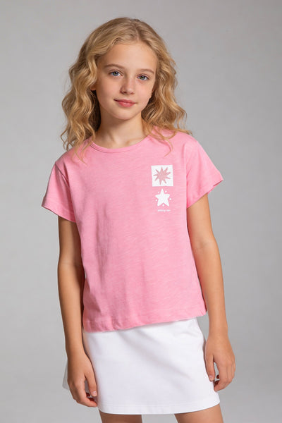Tuffy Tricou Fete Tema Stele-2466 - Roz Praf
