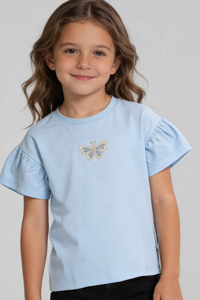 Tuffy Kız Çocuk Süprem T-Shirt-1906 - Açık Sarı