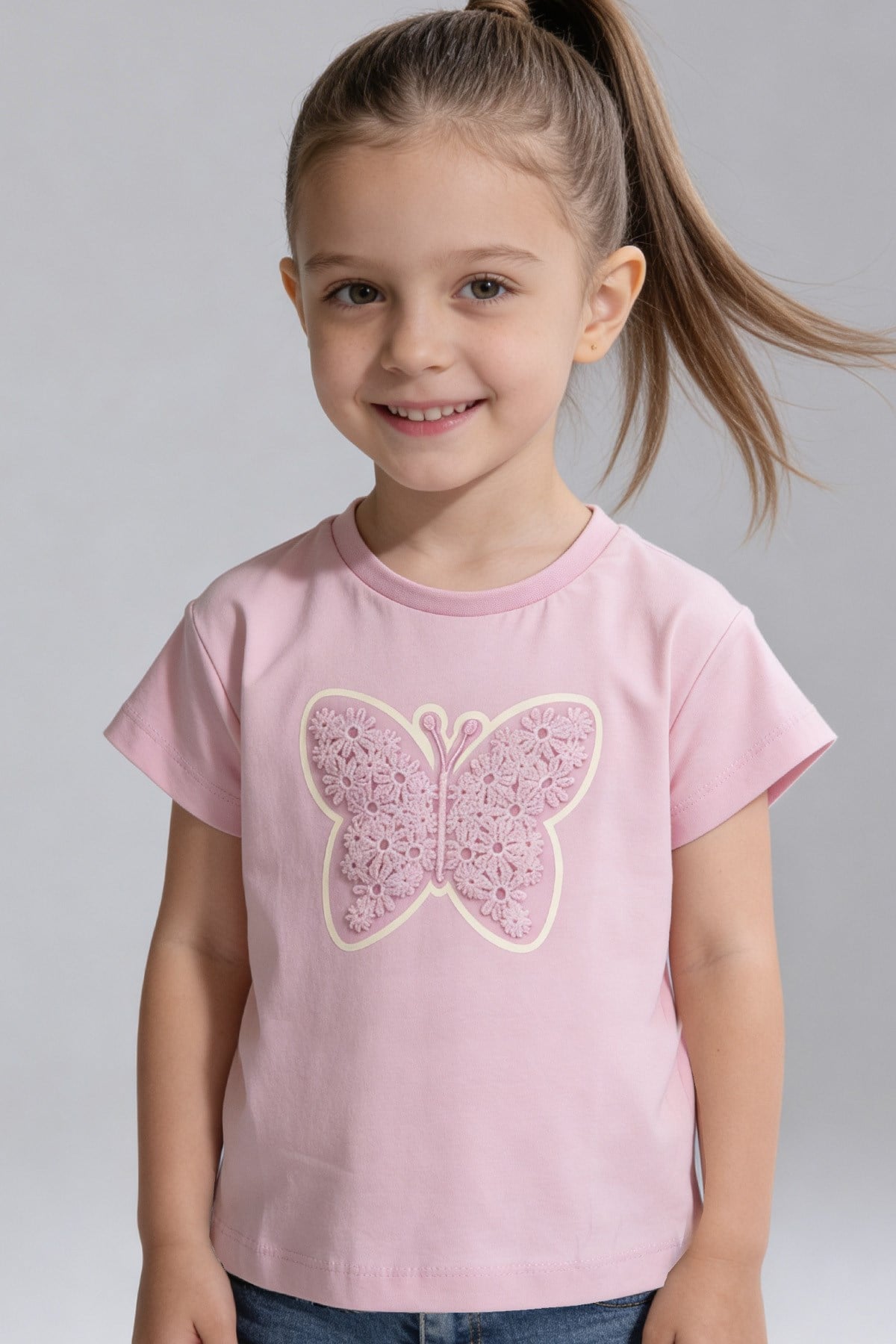 Tuffy Fată Tricou Supreme-2126 - Galben Deschis