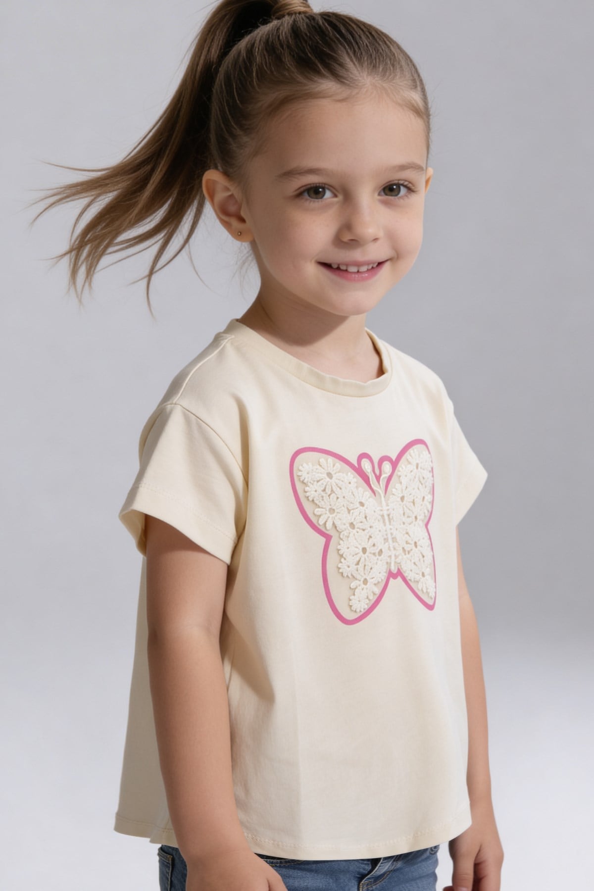 Tuffy Tricou Fete Pique-2126 - Roz Deschis