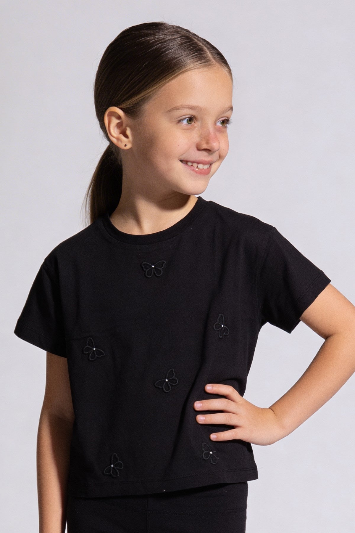 Tuffy Tricou Fete Pique-2336 - Roz Inchis
