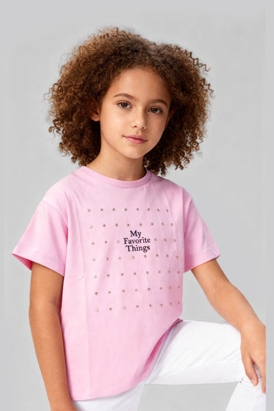Tuffy Tricou Fete Pique-2346 - Roz Deschis