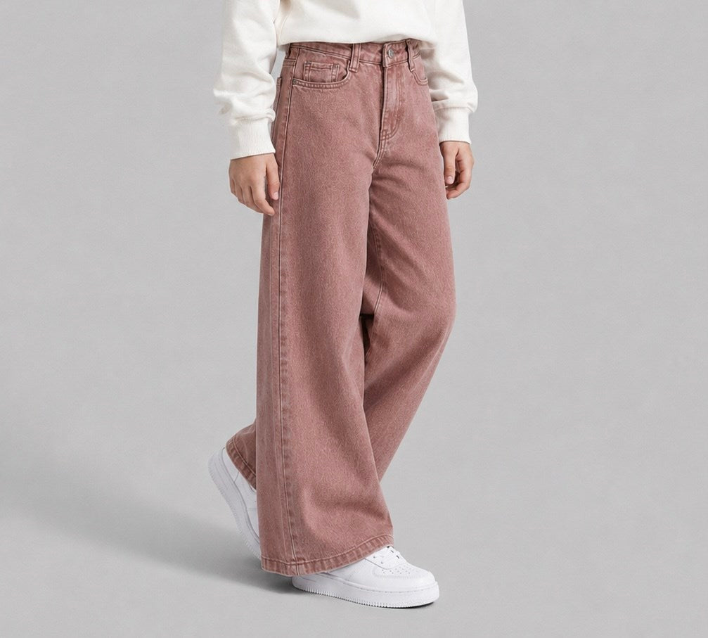 Pantalon Gabardin Tuffy pentru fete-03265 - Verde Deschis