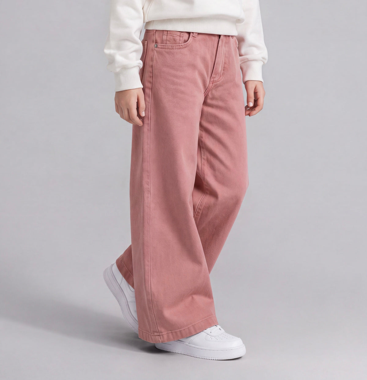 Pantalon Gabardin Tuffy pentru fete-03265 - Verde Deschis