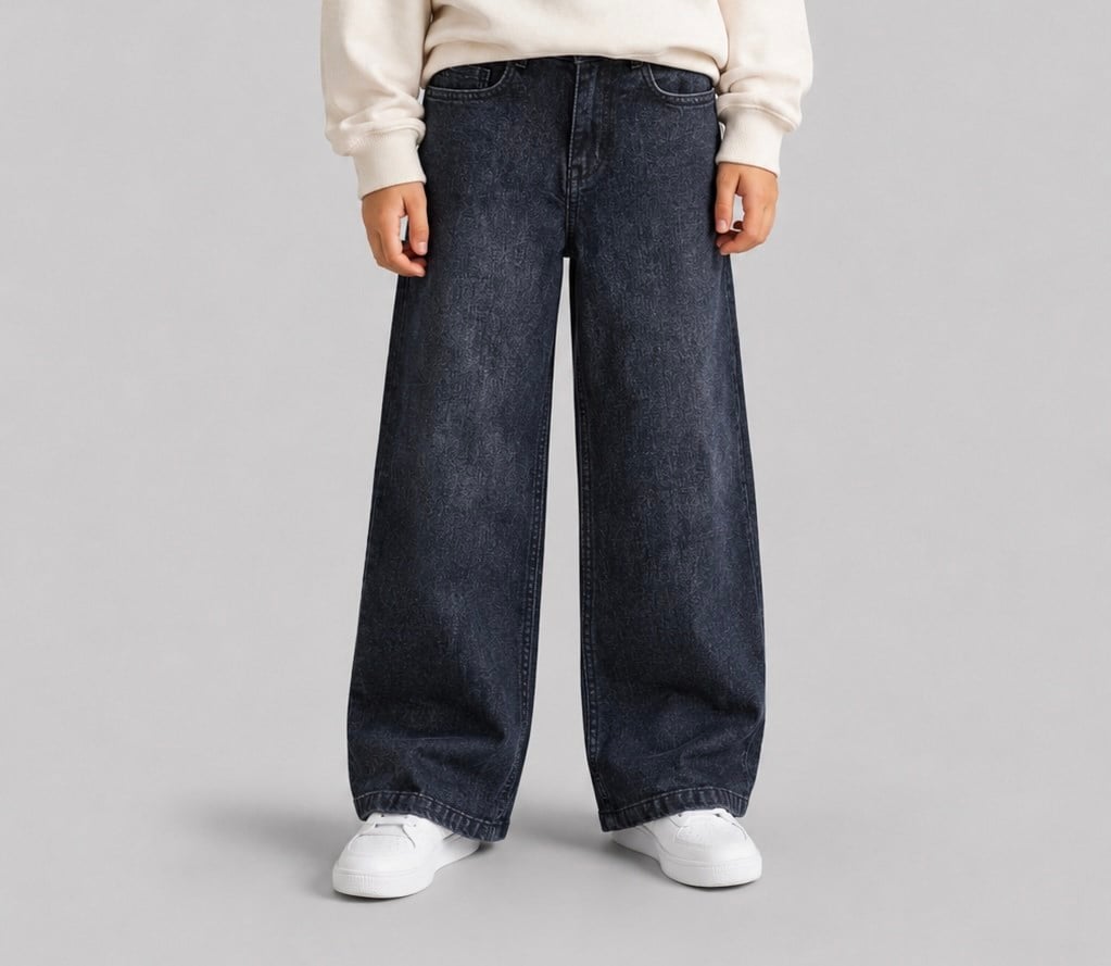 Pantalon Denim Tuffy pentru fete-03275 - Gri