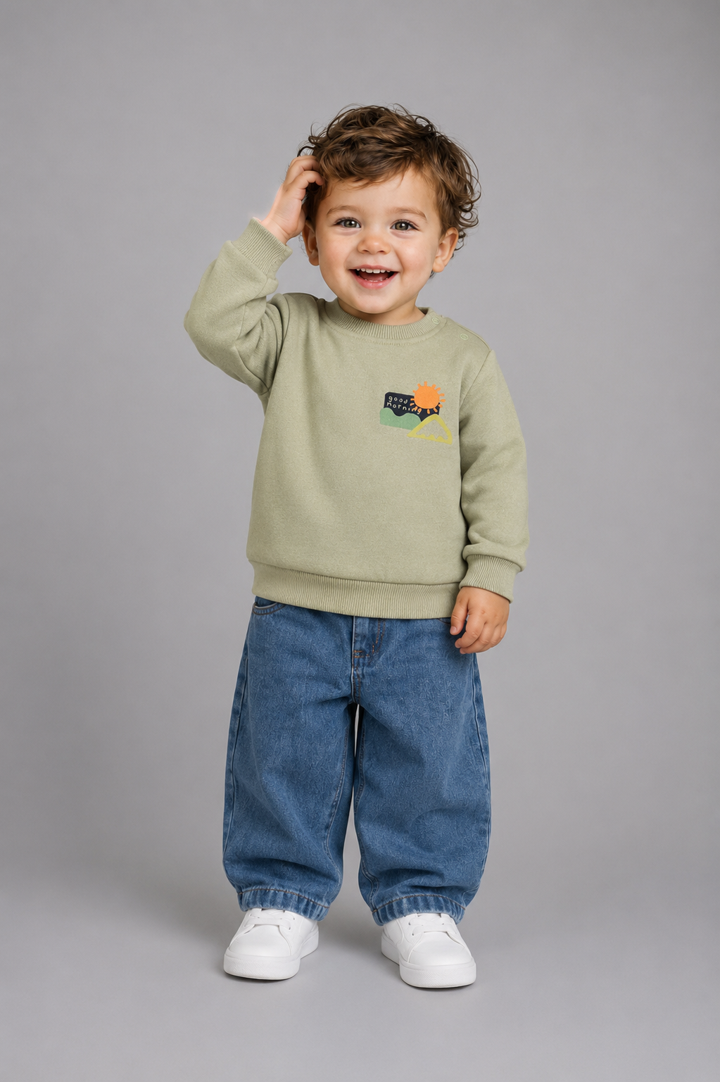 Tuffy Morning Tema Baietel Bluza - 045 - Verde Deschis