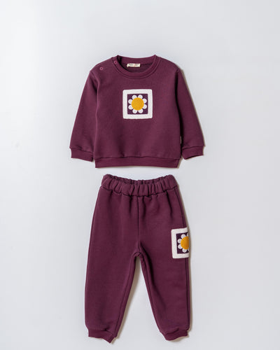Tuffy Set Bebe Copilă Brodat Margaretă-02015 - Latte
