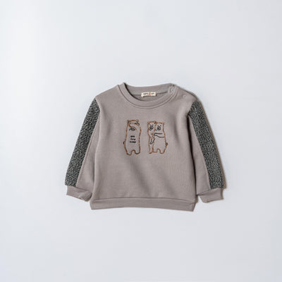 Tuffy Ascunzis Tema Tricot Maneca Detaliu Baietel Bluza - 085 - Verde Deschis