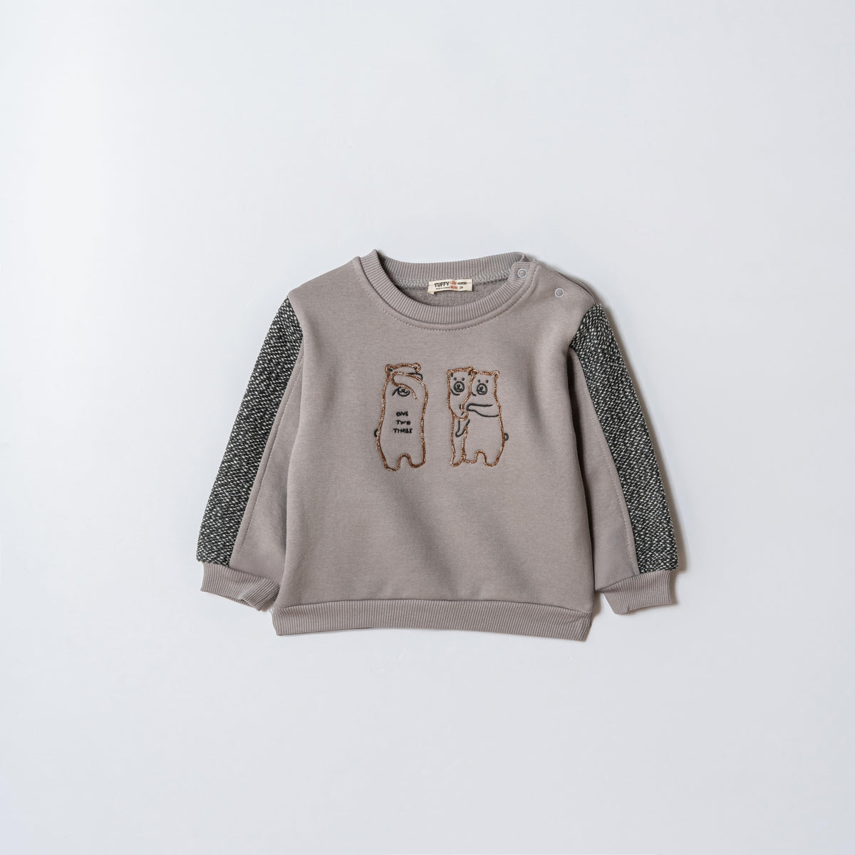 Tuffy Ascunzis Tema Tricot Maneca Detaliu Baietel Bluza - 085 - Verde Deschis