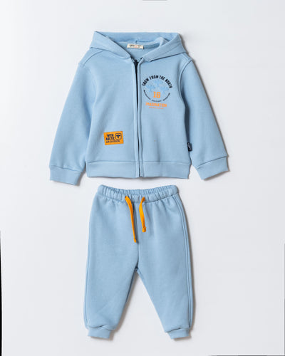 Tuffy Set Costum Jogging Băiat Tematic Snow Thenorth-03615 - Gri Deschis