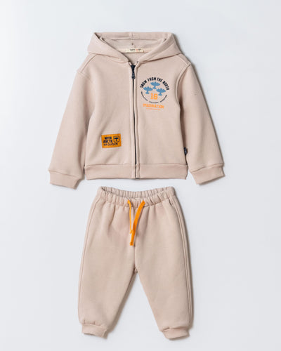 Tuffy Set Costum Jogging Băiat Tematic Snow Thenorth-03615 - Gri Deschis