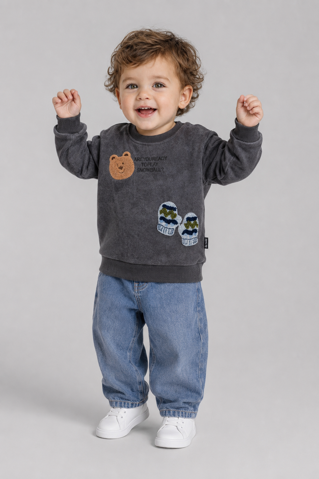 Tuffy Snowball Tema Baietel Bluza - 065 - Antracit