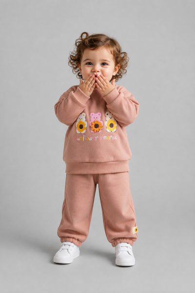 Tuffy Set Bebe Copilă Tematic Sunflower Embrace-02065 - Roz