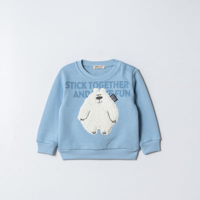 Tuffy Together Have Fun Imprimeu Urs Baietel Bluza - 095 - Albastru