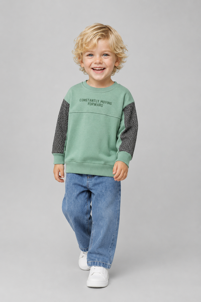Tuffy Tricot Detaliu Baietel Bluza cu Cordon - 0255 - Gri Deschis