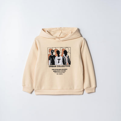 Tuffy Urban Collective Baskılı Erkek Çoçuk Kapüşonlu Sweatshirt-0575 - Gri