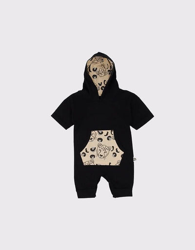 Bebek Unisex Organik Pamuklu Kapüşonlu Tulum | 6 Ay–4 Yaş | RG Brand | RG213 - TAŞ