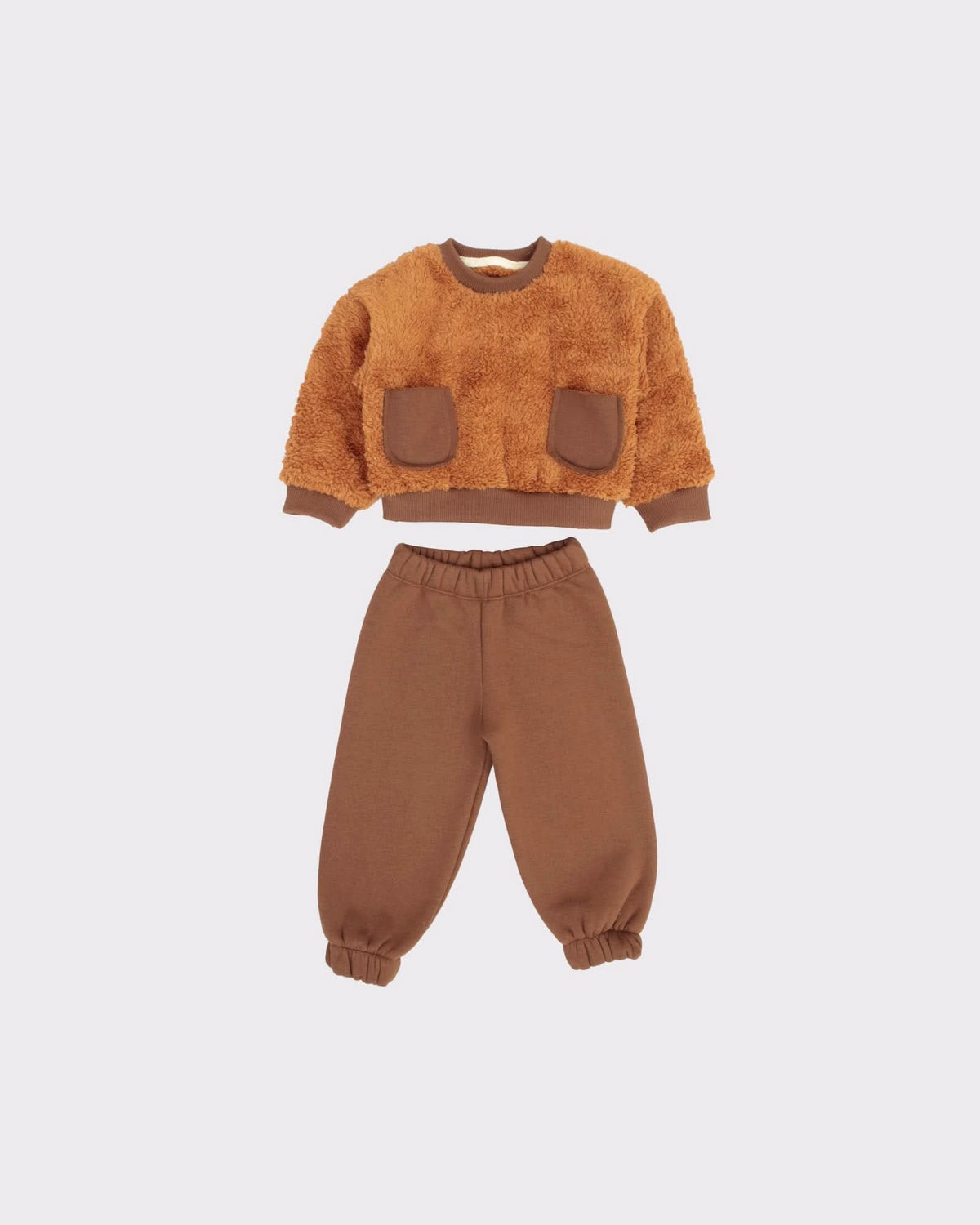 Bebek Cepli Peluş Sweatshirt ve Eşofman | 6 Ay–4 Yaş | RG Brand | RG356 - SİYAH