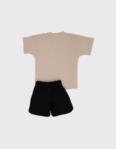 Unisex Çocuk %100 Pamuk Tişört Şort Takımı | 3–9 Yaş | RG Brand | RG1559 - MAVİ