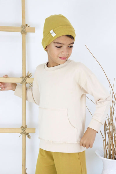 Çocuk Kazak, Bere ve Eşofman Takımı | RG Brand | 3–9 Yaş | RG1482 - HARDAL