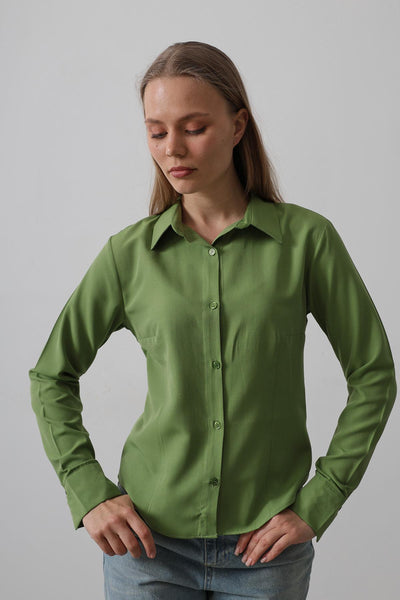 Cămașă Basic - Verde Vernil