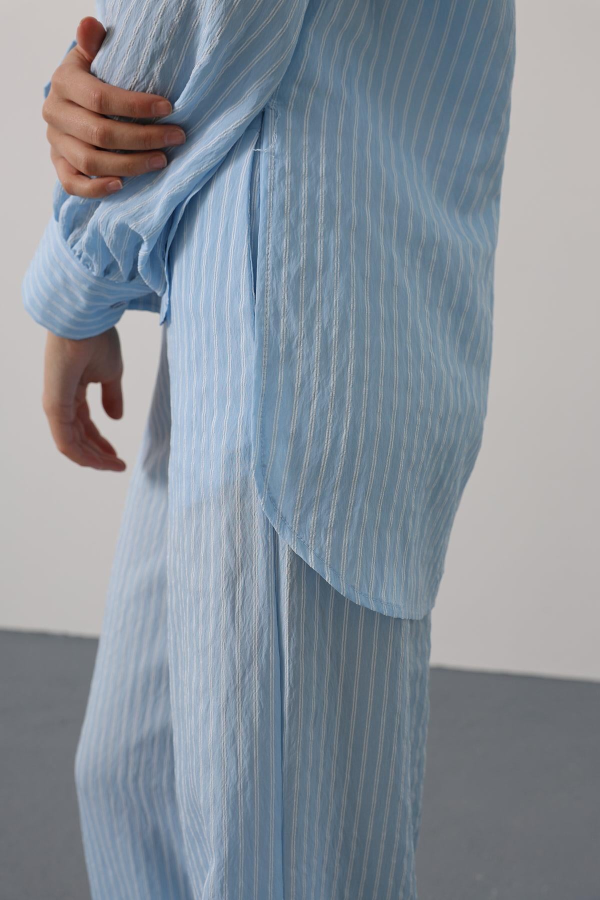 Set Pantaloni Dungi Confort - Albastru